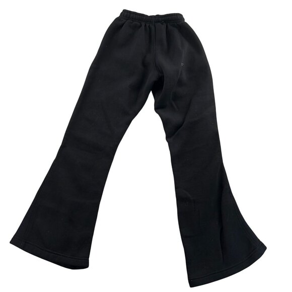 After The Saints Womens Sweatpants Size XS Black Pull On Streetwear Bootcut Y2K - Picture 2 of 11